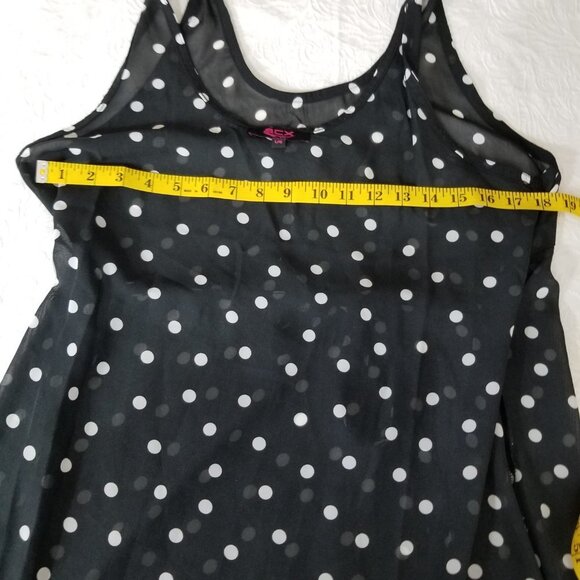 Acx active polka dot polyester sheer beach cover up. Size large - Picture 6 of 7